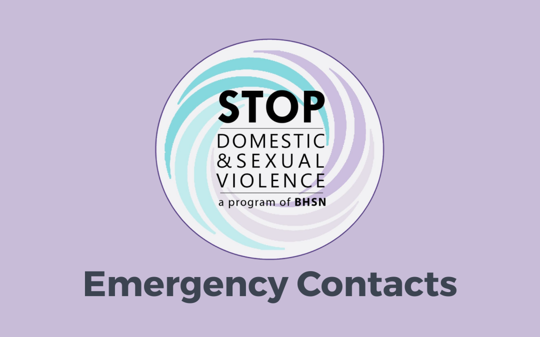 STOP Domestic and Sexual Violence Emergency Contact Numbers
