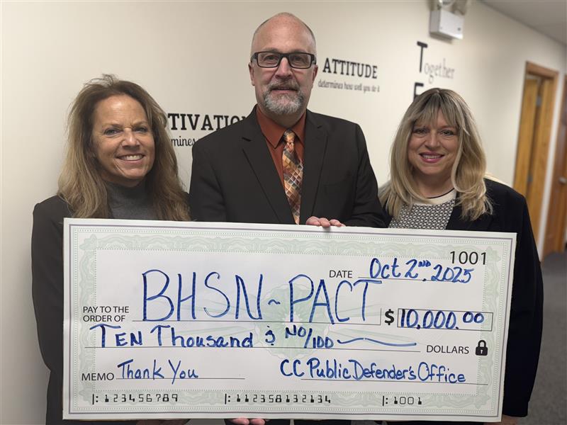 PACT Program Receives Grant from the Clinton County Public Defender’s Office